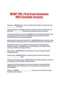 MGMT 365- Final Exam Questions With Complete Answers
