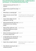Driver Ed Permit Exam Review Study Guide - Verified Questions and Answers - A&plus; Guaranteed Success Exam Prep