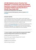 ATI RN Pediatrics Exam Practice Test 2026&sol;2027 &vert; 3 Full Exam Sets with Verified Questions&comma; Answers & Detailed Rationales &vert; Complete Pediatric Nursing Review & NCLEX Prep Guide PDF