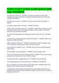 NORA STUDY GUIDE EXAM QUESTIONS AND ANSWERS