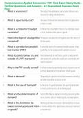 Comprehensive Applied Economics 1101 Final Exam Study Guide - Verified Questions and Answers - A&plus; Guaranteed Success Exam Prep
