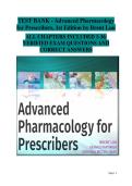Advanced Pharmacology for Prescribers&comma; 1st Edition by Brent Luu&colon; Complete Test Bank &vert; Verified Questions & Answers &vert; All Chapters 1&ndash;36 &vert; Exam-Ready Study Guide