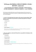 This document provides a comprehensive review for NUR 2513 Maternal-Child Nursing Exam 1 for the 2026&sol;2027 academic year&period; It includes 60 questions with correct answers covering foundational concepts in maternal and child nursing&comma; reproductive health&comma; pren