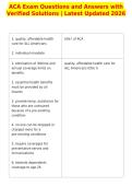 ACA Exam Questions and Answers with&NewLine;Verified Solutions &vert; Latest Updated 2026&NewLine;