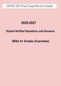 GEOG 201 Final Exam Review Guide PDF &vert; Comprehensive Geography Study Guide & Practice Questions &lpar;2026&ndash;2027&rpar;