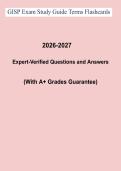 GISP Exam Study Guide Terms Flashcards PDF &vert; GIS Professional Certification Review & Practice Questions &lpar;2026&ndash;2027&rpar;