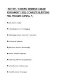 I TO I TEFL TEACHING BUSINESS ENGLISH&NewLine;ASSIGNMENT 1 2026 COMPLETE QUESTIONS&NewLine;AND ANSWERS GRADED A&plus;