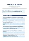 NUR 265 Exam Complete MOST TESTED QUESTIONS AND VERIFIED SOLUTIONS Guaranteed 100&percnt; Pass 2026&excl;&excl;