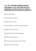 I TO I TEFL TEACHING BUSINESS ENGLISH&NewLine;ASSIGNMENT 1 2026 TEST PAPER PRACTICE&NewLine;QUESTIONS AND SOLUTIONS FULL REVIEW A&plus;