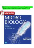 TEST BANK for Microbiology with Diseases by Taxonomy&comma;&NewLine;6th Edition Robert W&period; Bauman Verified Chapter's 1 &ndash; 27