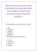 NURS 621 FINAL EXAM STUDY GUIDE &NewLine;CONTAINING ACCURATE QUESTIONS &NewLine;WITH CORRECT AND  DETAILED &NewLine;SOLUTIONS &vert;&vert; SURE TO PASS 100 &percnt; &NewLine;GRADED A&plus;