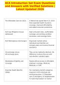 ACA Introduction Set Exam Questions&NewLine;and Answers with Verified Solutions &vert;&NewLine;Latest Updated 2026