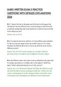 IAABO WRITTEN EXAM 5 PRACTICE&NewLine;QUESTIONS WITH DETAILED EXPLANATIONS&NewLine;2026&NewLine;