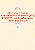 WGU C957 OA Practice Bundle &sol; C957 Applied Algebra Objective Assessment Practice Bundle&semi; contains Module Quizzes and OA practice Test&sol; C957 Review Questions and Answers for Objective Assessment Prep