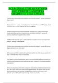 ACLS&colon; FINAL TEST QUESTIONS AND ANSWERS &ndash; Advanced Cardiac Life Support Practice Exam with Solutions