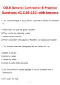 CSLB General Contractor B Practice Exam 2 &lpar;106-230&rpar; Latest 2026 Newest Questions and Answers &lpar;Latest 2026 &sol; 2027 Update&rpar; &lpar;Verified Answers&rpar; &lpar;Top Grade Assured&rpar;&period;