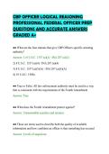 CBP OFFICER LOGICAL REASONING&NewLine;PROFESSIONAL FEDERAL OFFICER PREP&NewLine;QUESTIONS AND ACCURATE ANSWERS&NewLine;GRADED A&plus;