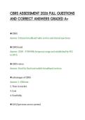 CBRS ASSESSMENT 2026 FULL QUESTIONS&NewLine;AND CORRECT ANSWERS GRADED A&plus;