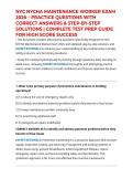 NYC NYCHA MAINTENANCE WORKER EXAM 2026 &ndash; PRACTICE QUESTIONS WITH CORRECT ANSWERS & STEP-BY-STEP SOLUTIONS &vert; COMPLETE TEST PREP GUIDE FOR HIGH SCORE SUCCESS