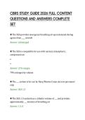 CBRS STUDY GUIDE 2026 FULL CONTENT&NewLine;QUESTIONS AND ANSWERS COMPLETE&NewLine;SET