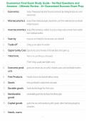 Economics Final Exam Study Guide - Verified Questions and Answers - Ultimate Review - A&plus; Guaranteed Success Exam Prep