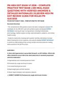 PN HESI EXIT EXAM V1 2026 &ndash; COMPLETE PRACTICE TEST BANK &vert; 200 REAL EXAM QUESTIONS WITH VERIFIED ANSWERS & DETAILED RATIONALES &vert; ELSEVIER HESI PN EXIT REVIEW GUIDE FOR NCLEX-PN SUCCESS