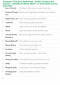 Economics Final Quick Study Guide - Verified Questions and Answers - Ultimate Last-Minute Review - A&plus; Guaranteed Success Exam Prep