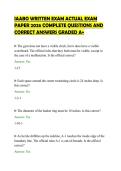 IAABO WRITTEN EXAM ACTUAL EXAM&NewLine;PAPER 2026 COMPLETE QUESTIONS AND&NewLine;CORRECT ANSWERS GRADED A&plus;