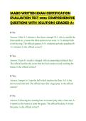 IAABO WRITTEN EXAM CERTIFICATION&NewLine;EVALUATION TEST 2026 COMPREHENSIVE&NewLine;QUESTIONS WITH SOLUTIONS GRADED A&plus;&NewLine;