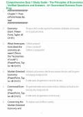 Comprehensive Quiz 1 Study Guide - The Principles of Economics - Verified Questions and Answers - A&plus; Guaranteed Success Exam Prep