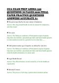 CCA EXAM PREP AHIMA 339&NewLine;QUESTIONS 78 PAGES 2026 FINAL&NewLine;PAPER PRACTICE QUESTIONS&NewLine;ANSWERS ACCURATE A&plus;