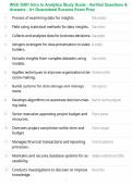 WGU D491 Intro to Analytics Study Guide - Verified Questions & Answers - A&plus; Guaranteed Success Exam Prep