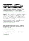 CCA EXAM PREP AHIMA 339&NewLine;QUESTIONS 78 PAGES 2026 TEST&NewLine;PAPER ANSWERS GRADED A&plus;