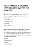 CCA EXAM PREP FROM AHIMA FINAL&NewLine;PAPER 2026 VERIFIED QUESTIONS AND&NewLine;SOLUTIONS