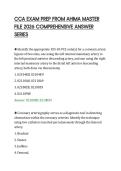 CCA EXAM PREP FROM AHIMA MASTER&NewLine;FILE 2026 COMPREHENSIVE ANSWER&NewLine;SERIES