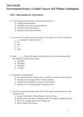 Environmental Science&colon; A Global Concern 16th Edition Test Bank Questions & Answers &vert; William Cunningham & Mary Cunningham &vert; Complete Exam Prep Study Guide