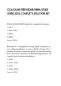 CCA EXAM PREP FROM AHIMA STUDY&NewLine;GUIDE 2026 COMPLETE SOLUTION SET