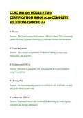 CCBC BIO 109 MODULE TWO&NewLine;CERTIFICATION BANK 2026 COMPLETE&NewLine;SOLUTIONS GRADED A&plus;
