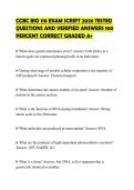 CCBC BIO 110 EXAM SCRIPT 2026 TESTED&NewLine;QUESTIONS AND VERIFIED ANSWERS 100&NewLine;PERCENT CORRECT GRADED A&plus;