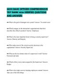 IAHSS BASIC OFFICER COMPREHENSIVE&NewLine;TEST BANK 2026 VERIFIED QUESTIONS&NewLine;AND ANSWERS&NewLine;