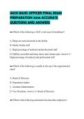 IAHSS BASIC OFFICER FINAL EXAM&NewLine;PREPARATION 2026 ACCURATE&NewLine;QUESTIONS AND ANSWERS&NewLine;