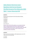 Idaho Master Electrician Exam &NewLine;Questions And Correct Answers &NewLine;&lpar;Verified Answers&rpar; Plus Rationales 2026 &NewLine;Q&A &vert; Instant Download Pdf 