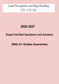 TC 3-25&period;26 Land Navigation and Map Reading PDF &vert; Military Field Manual Study Guide & Practice Questions &lpar;2026&ndash;2027&rpar;