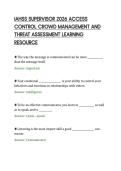 IAHSS SUPERVISOR 2026 ACCESS&NewLine;CONTROL CROWD MANAGEMENT AND&NewLine;THREAT ASSESSMENT LEARNING&NewLine;RESOURCE&NewLine;