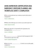 IAHSS SUPERVISOR CERTIFICATION 2026&NewLine;EMERGENCY RESPONSE PLANNING AND&NewLine;WORKPLACE SAFETY COMPILATION&NewLine;