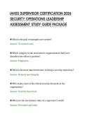 IAHSS SUPERVISOR CERTIFICATION 2026&NewLine;SECURITY OPERATIONS LEADERSHIP&NewLine;ASSESSMENT STUDY GUIDE PACKAGE&NewLine;