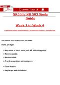 NR503 Study Guide &vert; Population Health & Epidemiology&NewLine;&NewLine;