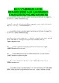 CH 17 PRACTICAL LEVEL MEASUREMENT AND CALIBRATION EXAM QUESTIONS AND ANSWERS&period;pdf&NewLine;&NewLine;