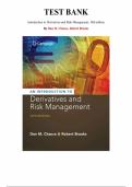 Test Bank for An Introduction to Derivatives and Risk Management&comma; 10th Edition by Don M&period; Chance&comma; Roberts Brooks&comma; Chapter 1-15 &vert; All Chapters