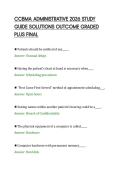 CCBMA ADMINISTRATIVE 2026 STUDY&NewLine;GUIDE SOLUTIONS OUTCOME GRADED&NewLine;PLUS FINAL